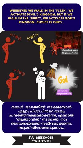 Whenever we walk in the ‘Flesh’ we activate devil’s kingdom,