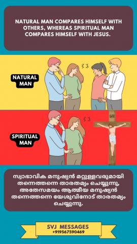 The common man compares himself with others, but a spiritual man compares himself with Jesus.