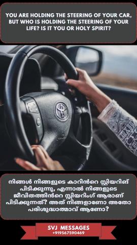 You are holding the steering of your car,