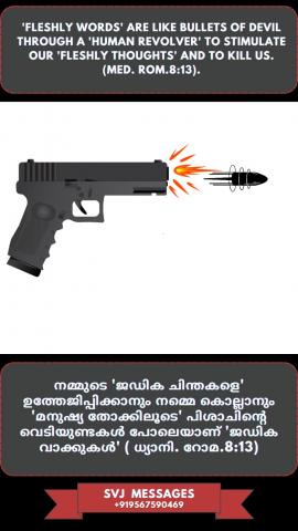 ‘Fleshly words’ are like bullets of devil,
