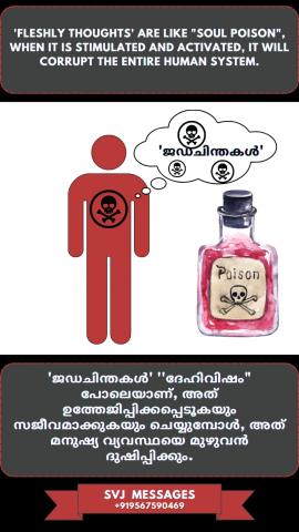 ‘Fleshly thoughts’ are like ‘soul poison’, 